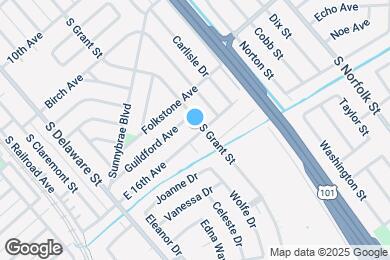 Map image of the property - 809 E 16th Ave