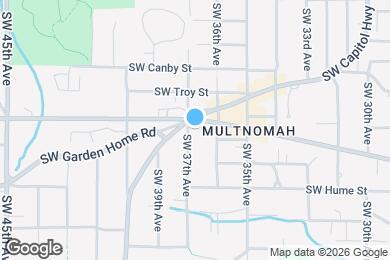 Map image of the property - 3634 SW Multnomah Blvd