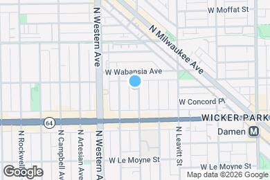 Map image of the property - 1648 N Oakley Ave
