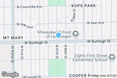 Map image of the property - 8634 W Burleigh St