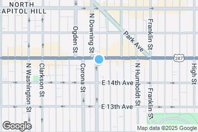 Map image of the property - 1150 E Colfax Ave