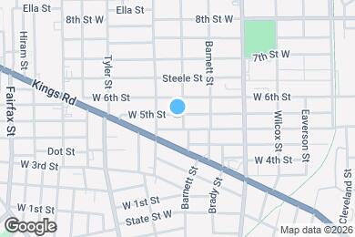 Map image of the property - 1460 W 5th St