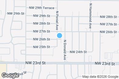 Map image of the property - 2600 N Peniel Ave