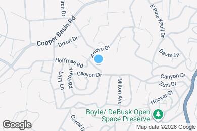 Map image of the property - 875 S Arroyo Dr