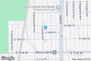 Map image of the property - 1448 E 69th Pl