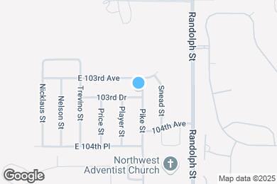 Map image of the property - 7698 E 103rd Dr