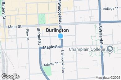 Map image of the property - 197 S Winooski Ave