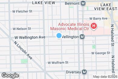 Map image of the property - 1105 W Wellington Ave