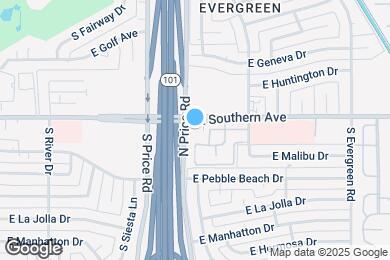 Map image of the property - 2301 E Southern Ave