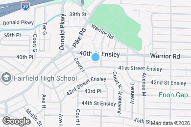 Map image of the property - 1028 41st Street Ensley
