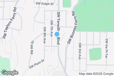 Map image of the property - 9223 SW Terwilliger Blvd