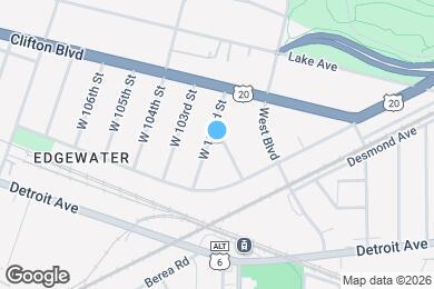 Map image of the property - 1303 W 102nd St