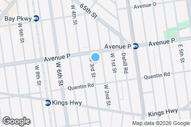 Map image of the property - 1627 W 3rd St