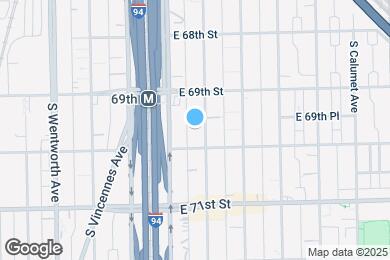 Map image of the property - 6940 S Wabash Ave