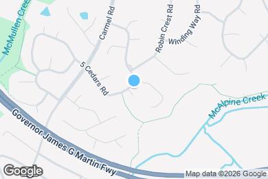 Map image of the property - 11423 Five Cedars Rd