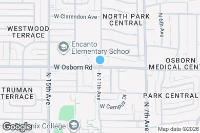 Map image of the property - 1016 W Osborn Rd