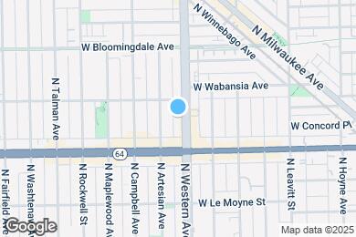 Map image of the property - 1636 N Western Ave