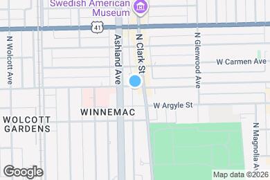 Map image of the property - 1513 W Winnemac Ave