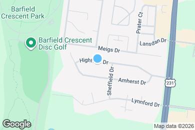 Map image of the property - 345 Highfield Dr