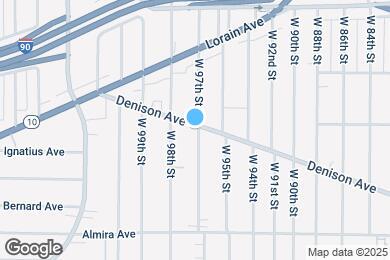 Map image of the property - 9701 Denison Ave