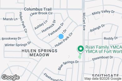 Map image of the property - 3712 Hulen Park Cir
