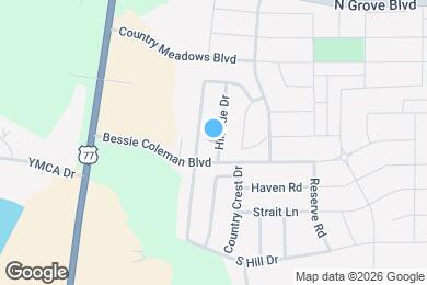 Map image of the property - 1615 Hillside Dr