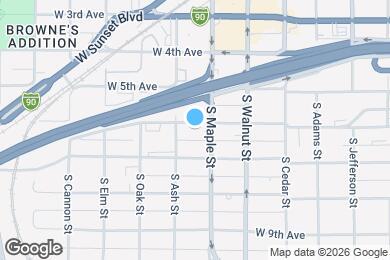 Map image of the property - 1611 W 6th Ave