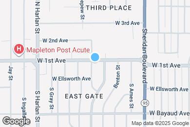 Map image of the property - 5590 W 1st Ave