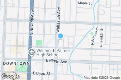 Map image of the property - 423 N Wahsatch Ave