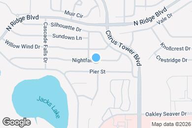 Map image of the property - 1625 Nightfall Dr