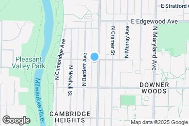 Map image of the property - 3373 N Oakland Ave