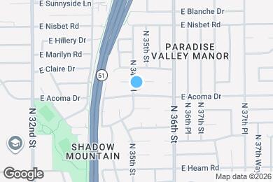 Map image of the property - 3452 E Acoma Dr