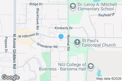 Map image of the property - 826 W Hillcrest Dr