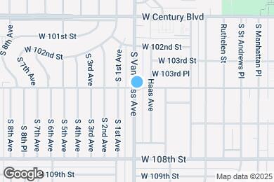 Map image of the property - 10402 S Van Ness Ave
