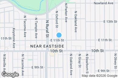 Map image of the property - 1103 N Oxford St