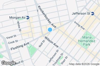 Map image of the property - Massive Outdoor Patio | Spacious 3BR/2BA Apartment in Bushwick–East Williamsburg