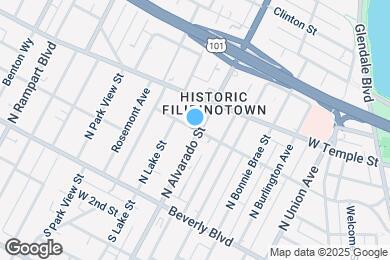 Map image of the property - 317 N Alvarado St