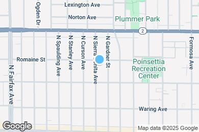 Map image of the property - 940 N Sierra Bonita Ave