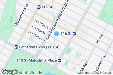 Map image of the property - Steps to Central Park & Subways: Massive Kingsize 1BR at St Nicholas Court Condominium