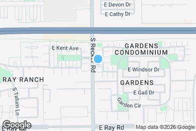 Map image of the property - 1360 S Sabino Dr