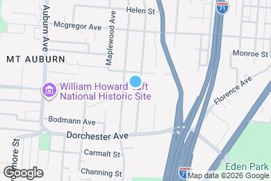 Map image of the property - 2121 Burnet Ave