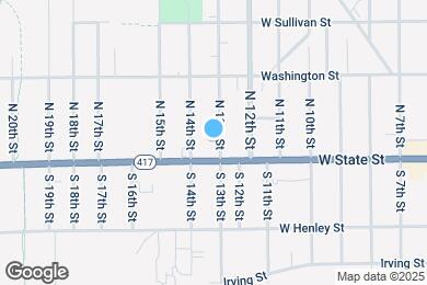 Map image of the property - 109 N 13th St
