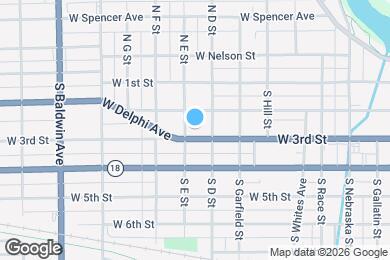Map image of the property - 916 W 3rd St
