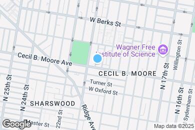 Map image of the property - 2023 Cecil B Moore Ave