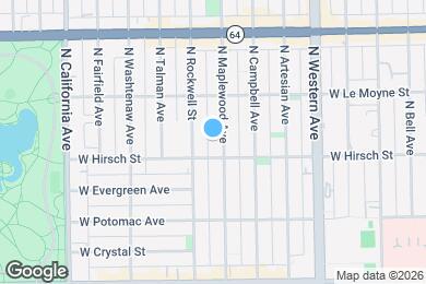 Map image of the property - 1414 N Maplewood Ave