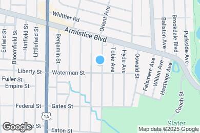 Map image of the property - 75 Slater Park Ave