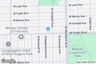 Map image of the property - 2516 W Pratt Blvd