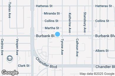 Map image of the property - Burbank Oaks Apartments