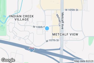 Map image of the property - Furnished Studio-Kansas City - Overland Park - Metcalf Ave