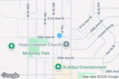 Map image of the property - 702 30th Ave N